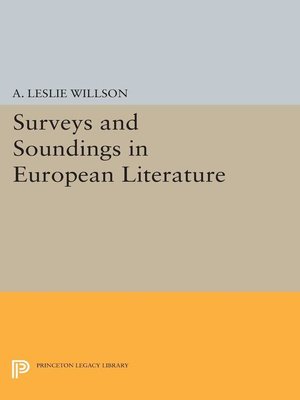 cover image of Surveys and Soundings in European Literature